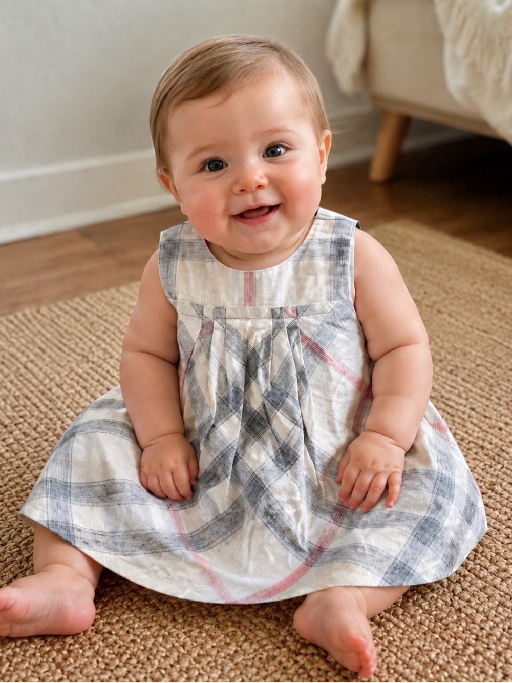Burberry Dress 3/6 months sleeveless Burberry beige